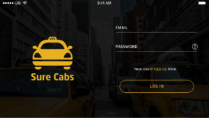 SureCabs iOS App Development - Login